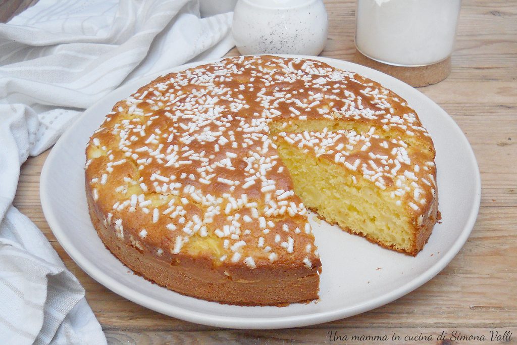 tarta 5 minutos yogur y peras oriz