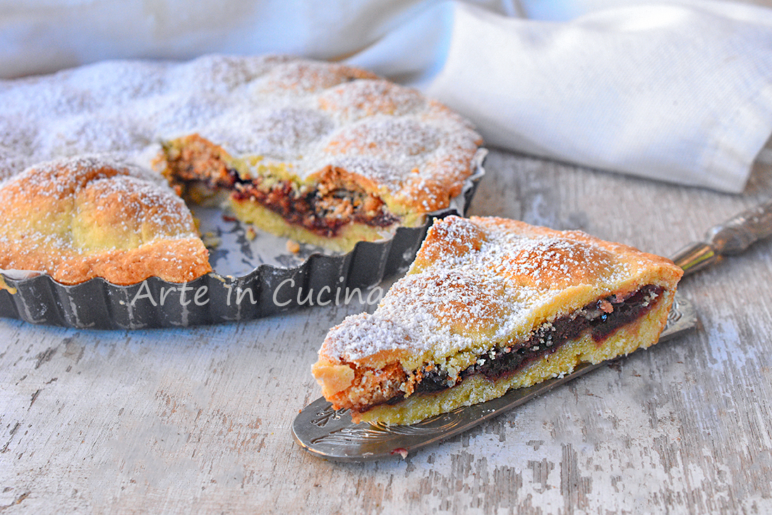 TARTA DE AMARETTI y MERMELADA rápida