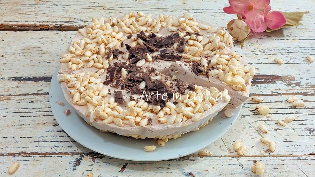 TARTA de ARROZ Inflado con Chocolate, nata y ricotta