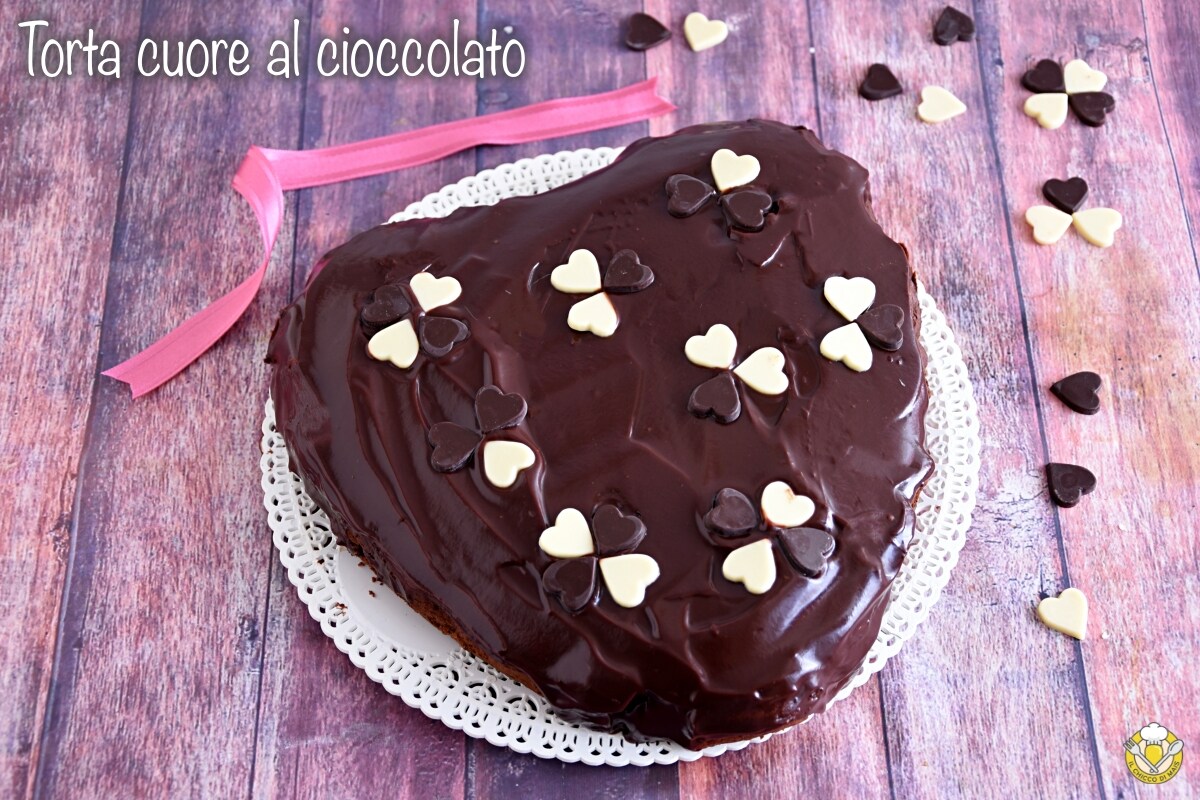 Tarta corazón de chocolate