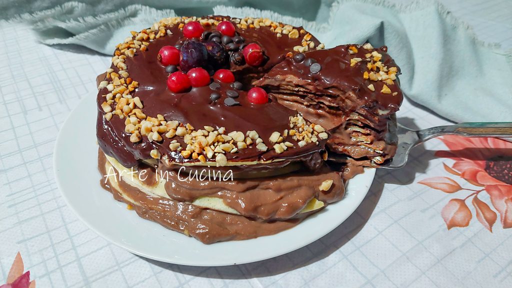 TARTA de CREPES de CHOCOLATE