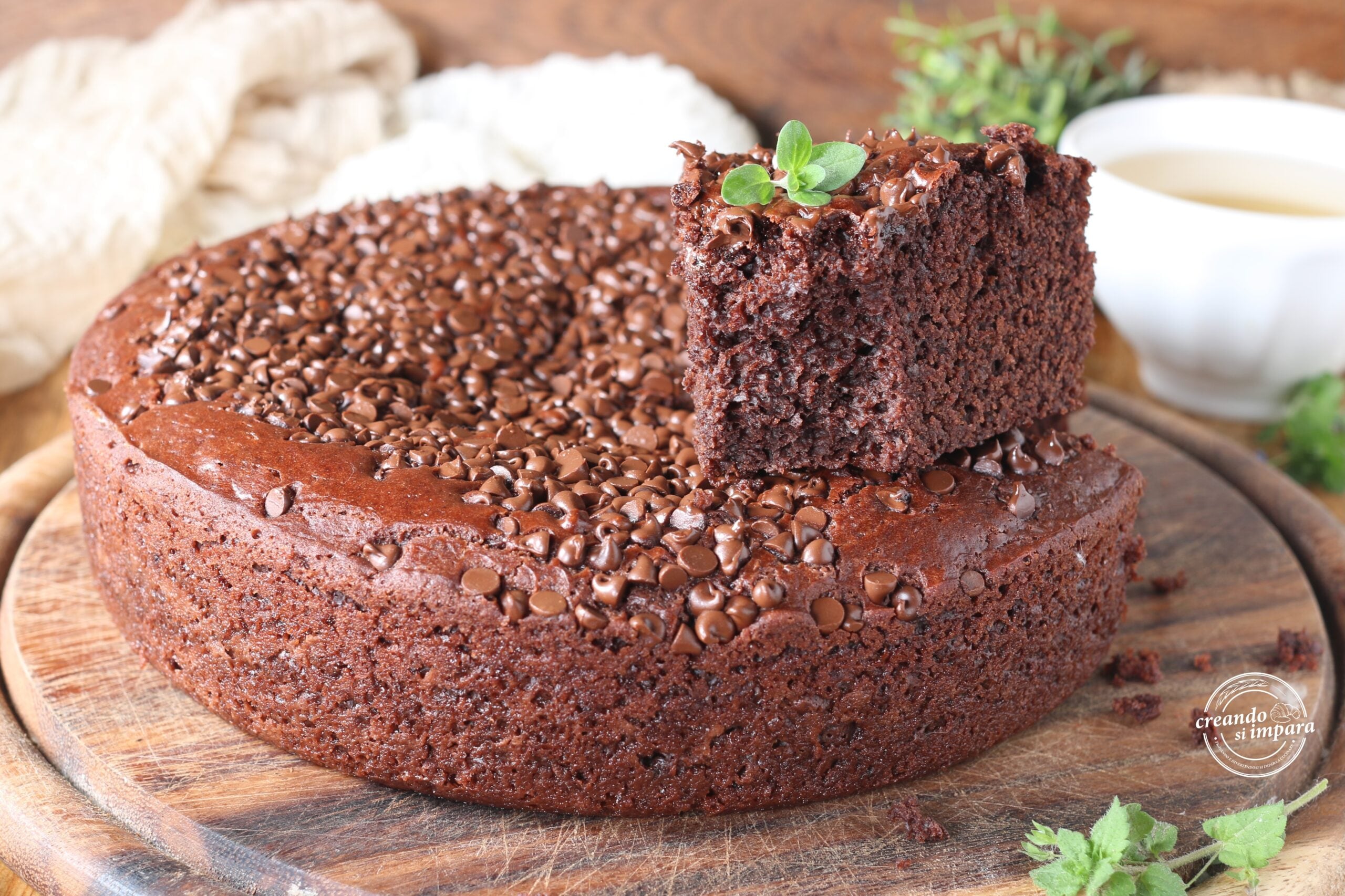 Tarta de chocolate sin mantequilla, leche y huevos