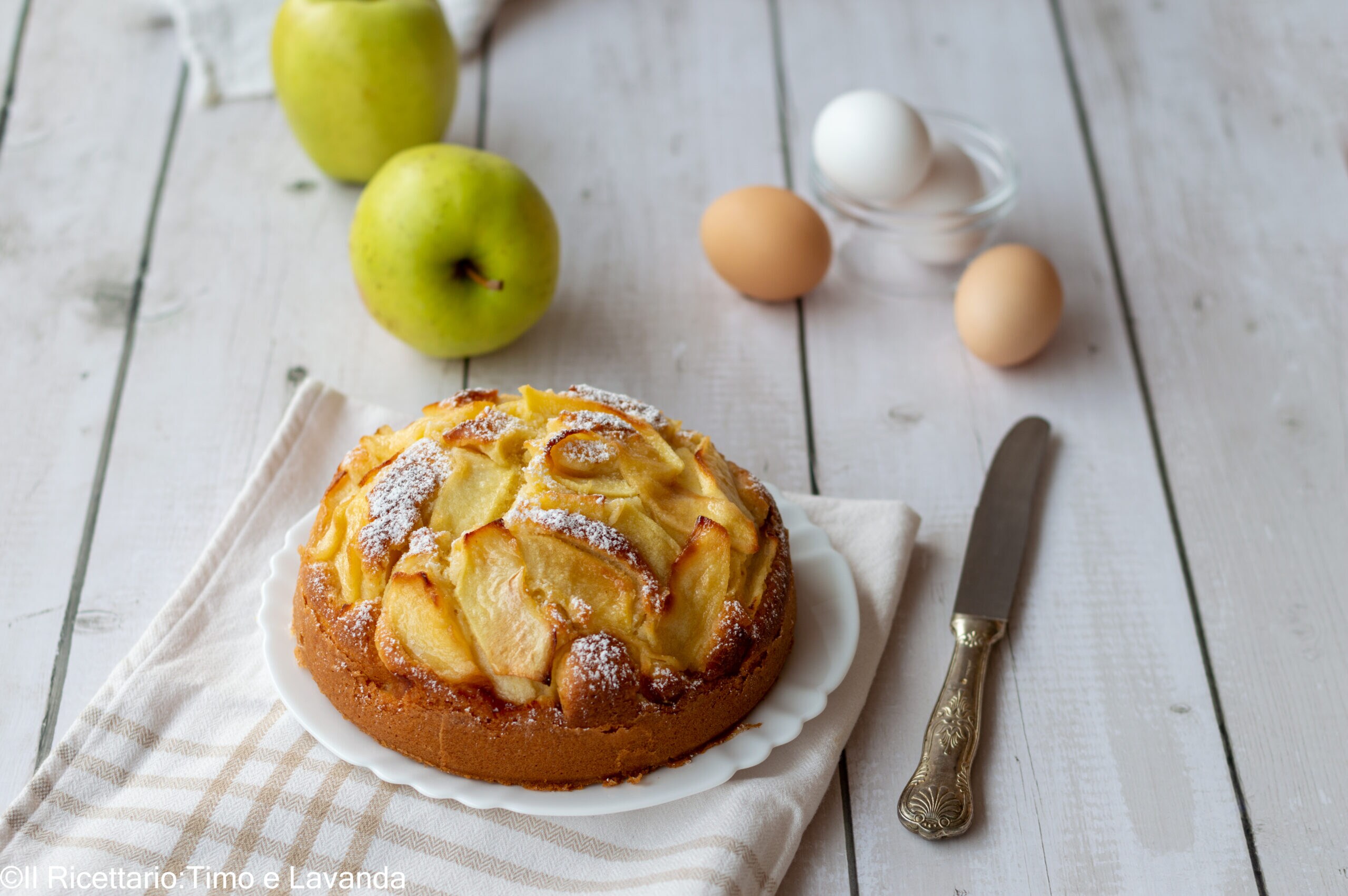 Tarta de manzana con aceite