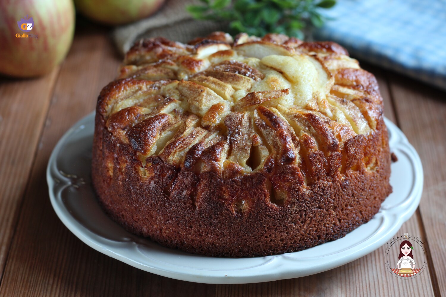 Tarta de manzana con yogur griego