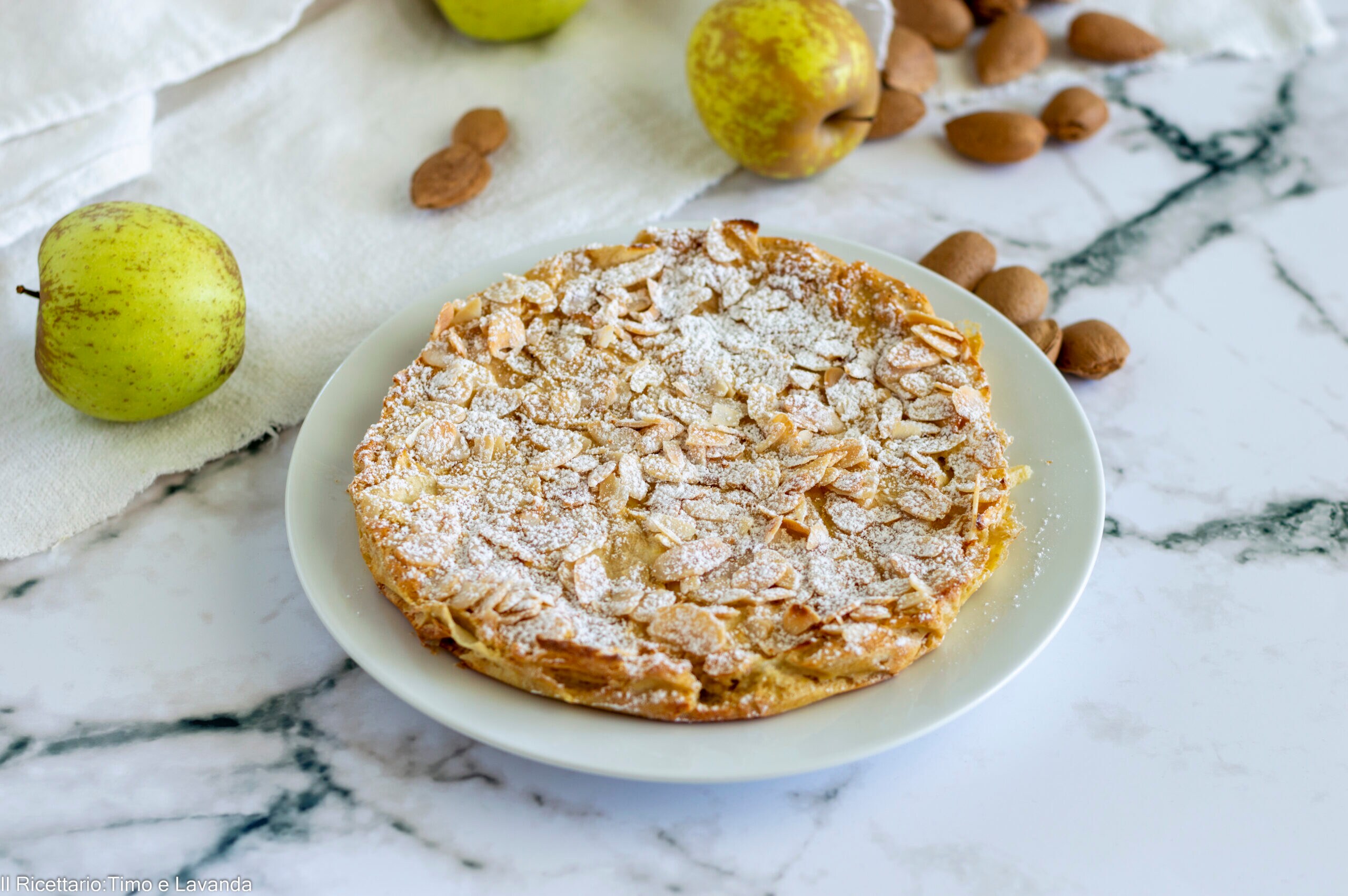 Tarta de manzana invisible con harina de avena
