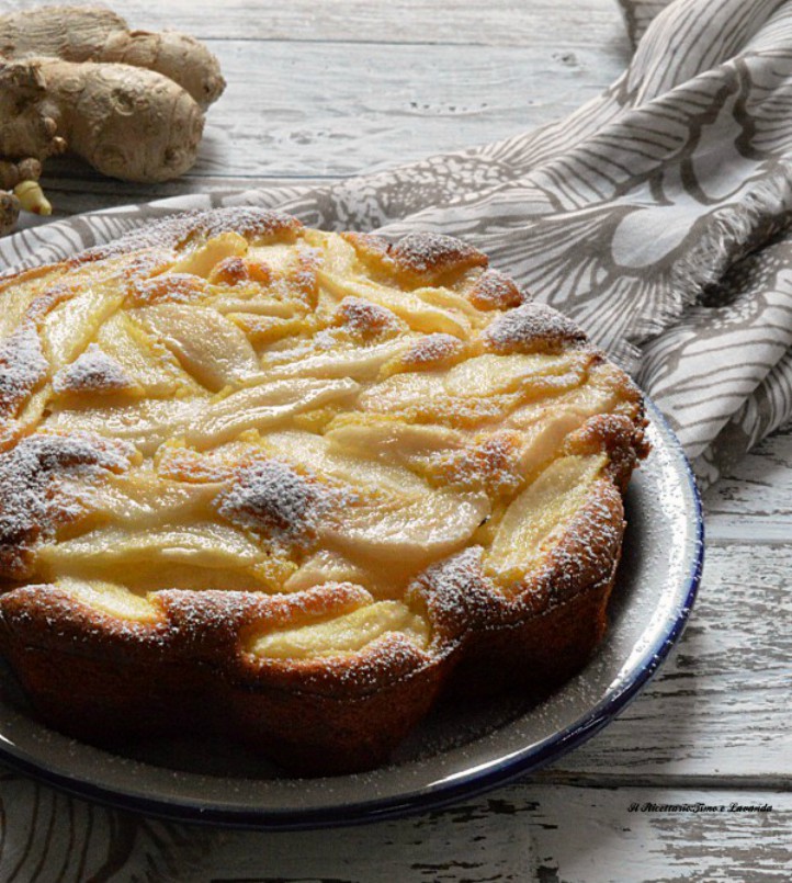 tarta de peras y jengibre