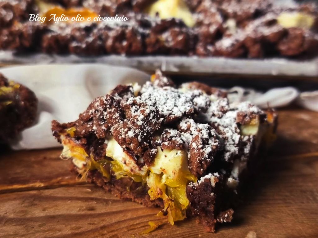 Tarta desmigada de chocolate con ricotta y naranja una explosión de sabores que te hará lamerte los labios receta bimby, una deliciosa variante de la pasta frolla clásica