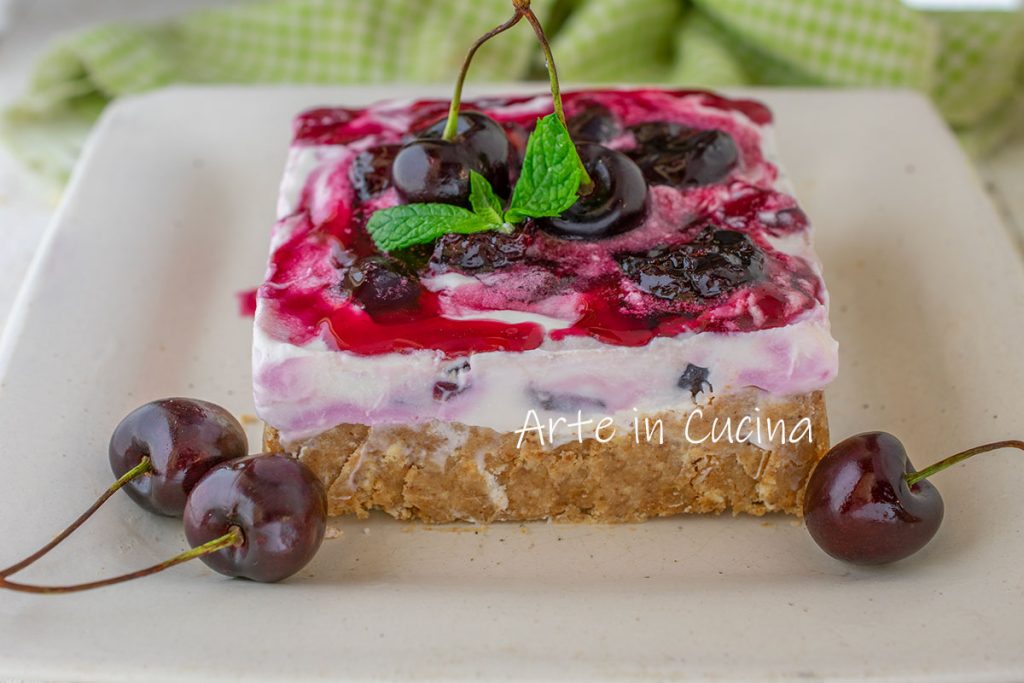 Tarta fría de cerezas