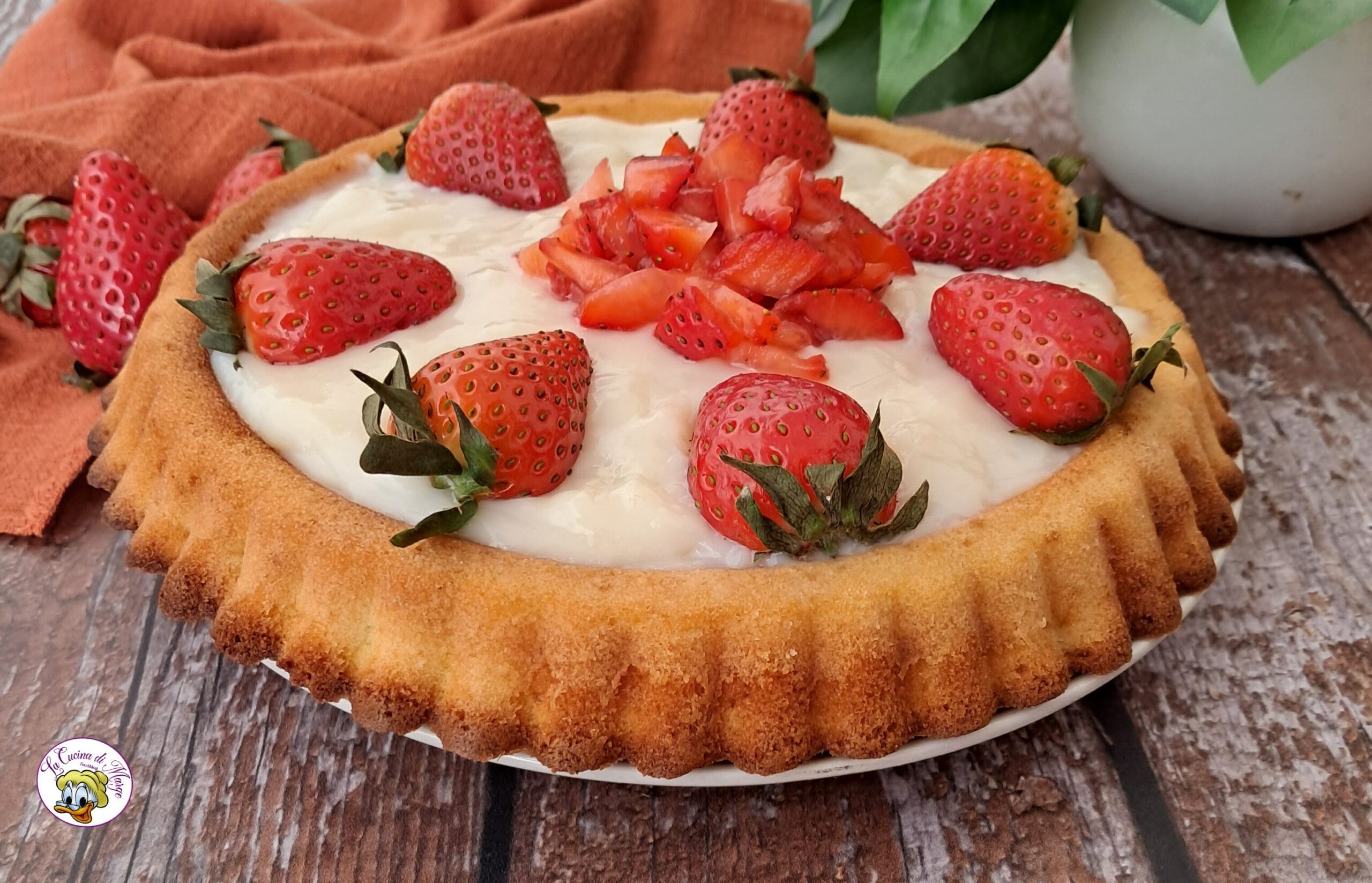 Tarta lista crema y fresas