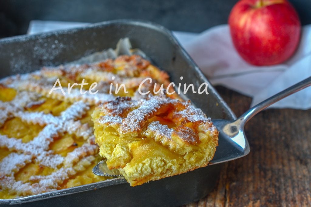 Tarta de manzana y mascarpone dulce sencillo