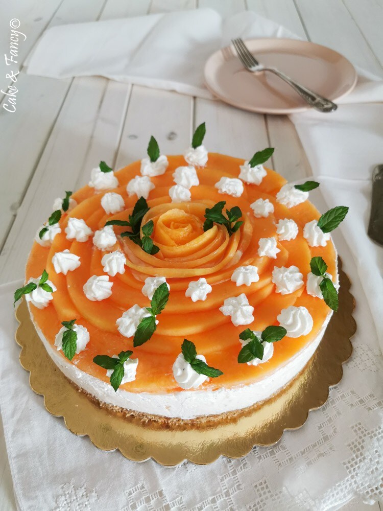 tarta de queso con melón
