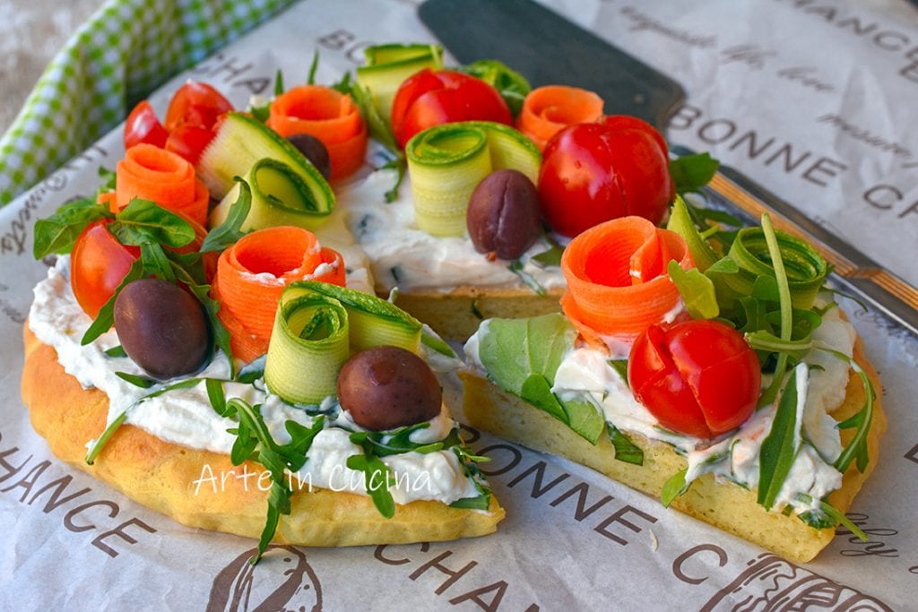 Tarta salada blanda astuta y rápida
