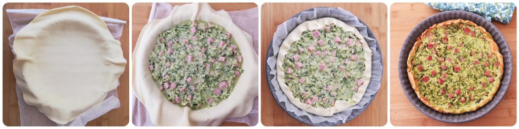 TARTA SALADA CON CALABACINES
