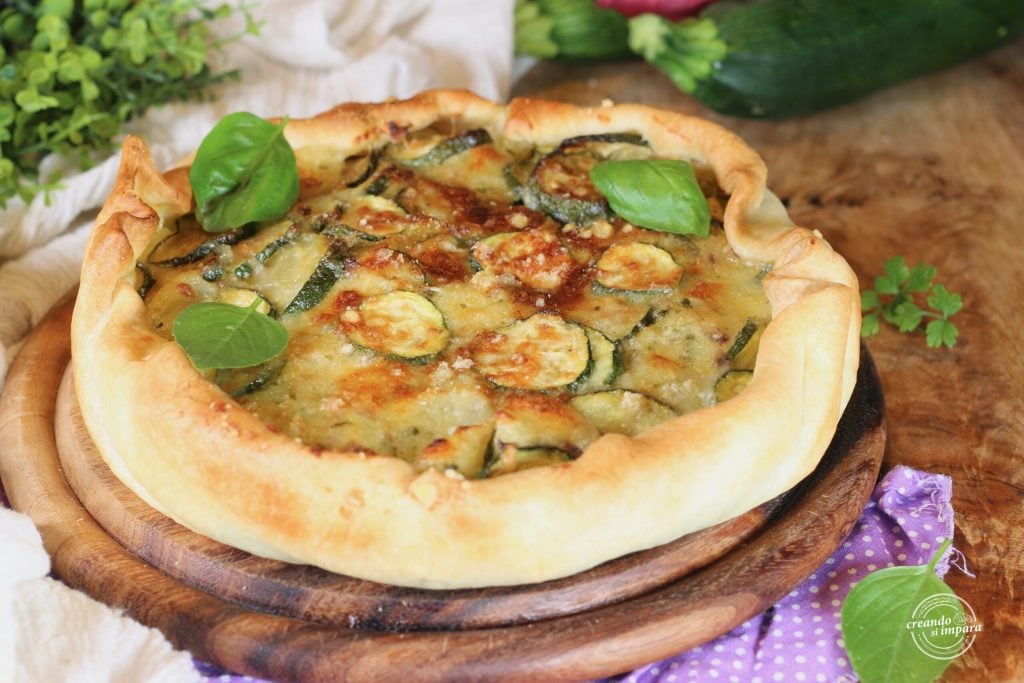 tarta salada de calabacín y patatas