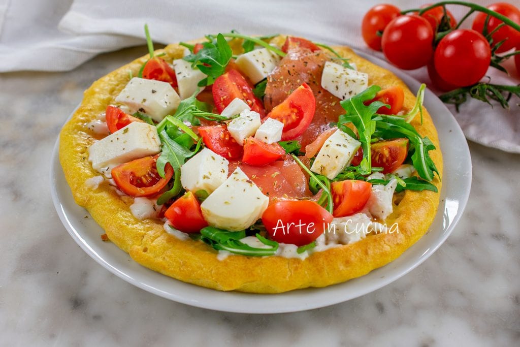 Tarta salada con salmón entrante rápido