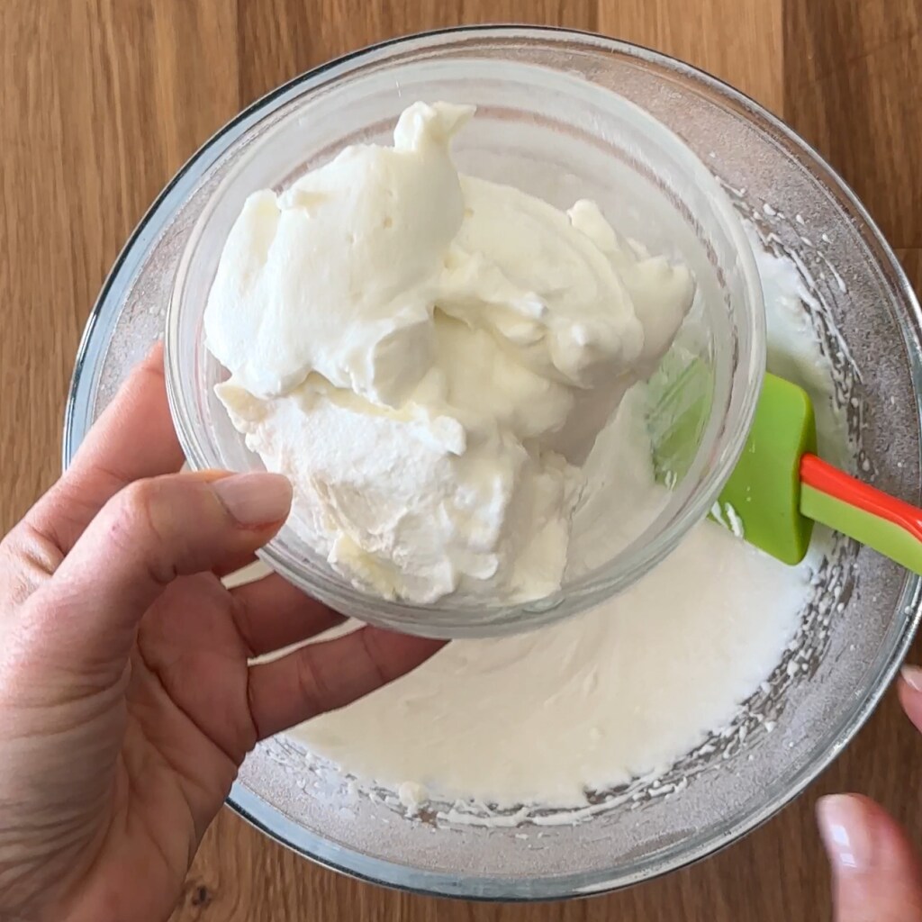 crema de yogur griego con nata y leche de coco sin azúcar