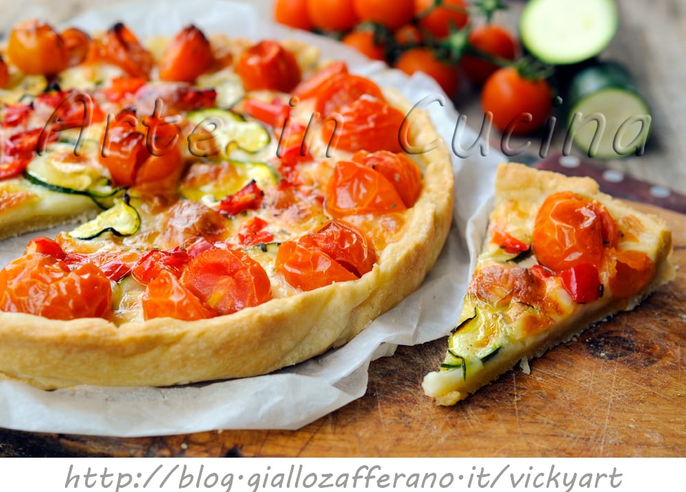 Tarta de verduras con masa quebrada