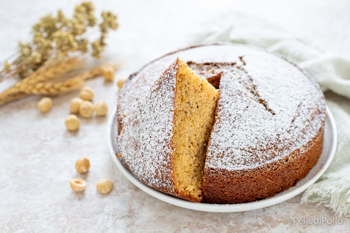 Tarta de avellanas y yogur