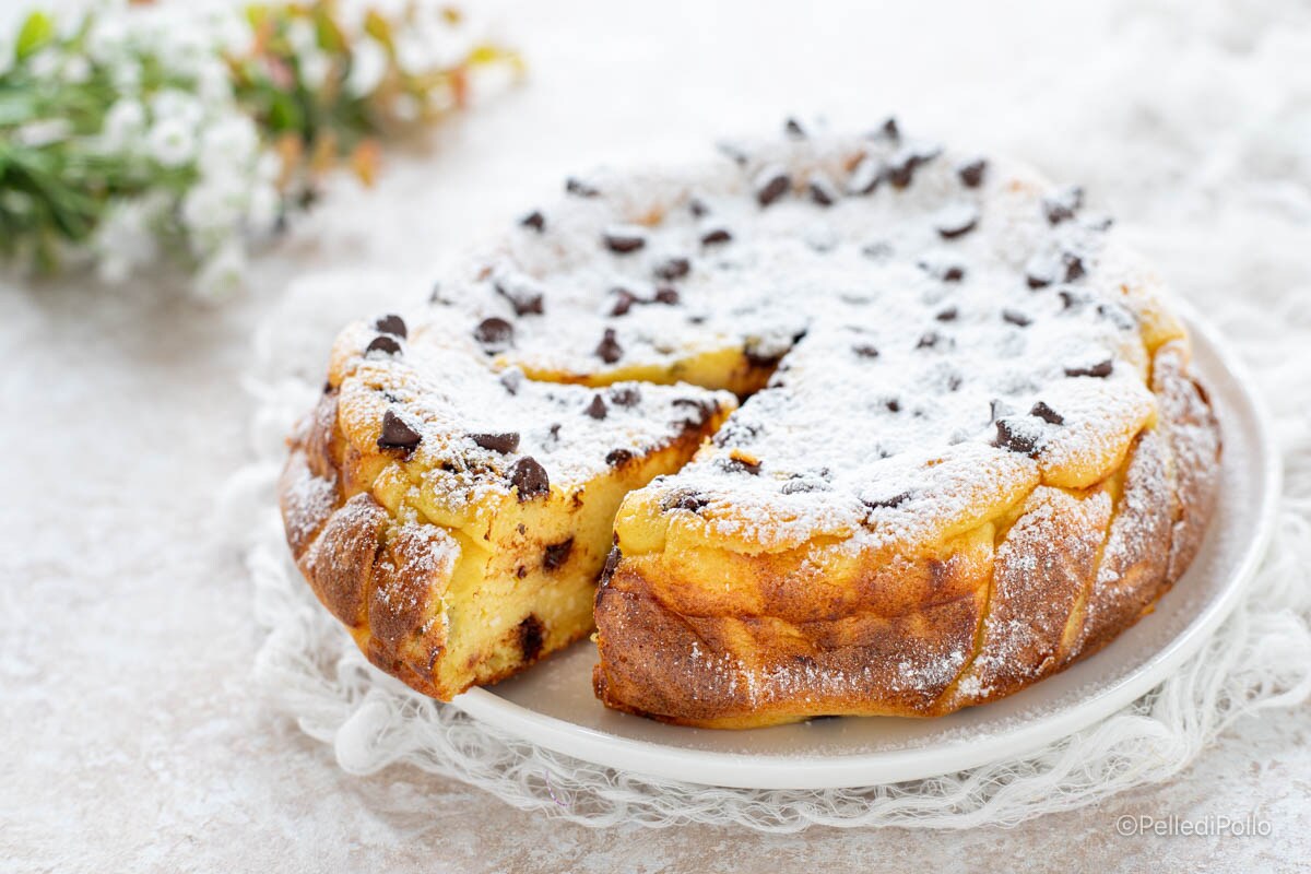 Tarta cremosa de ricotta y chocolate