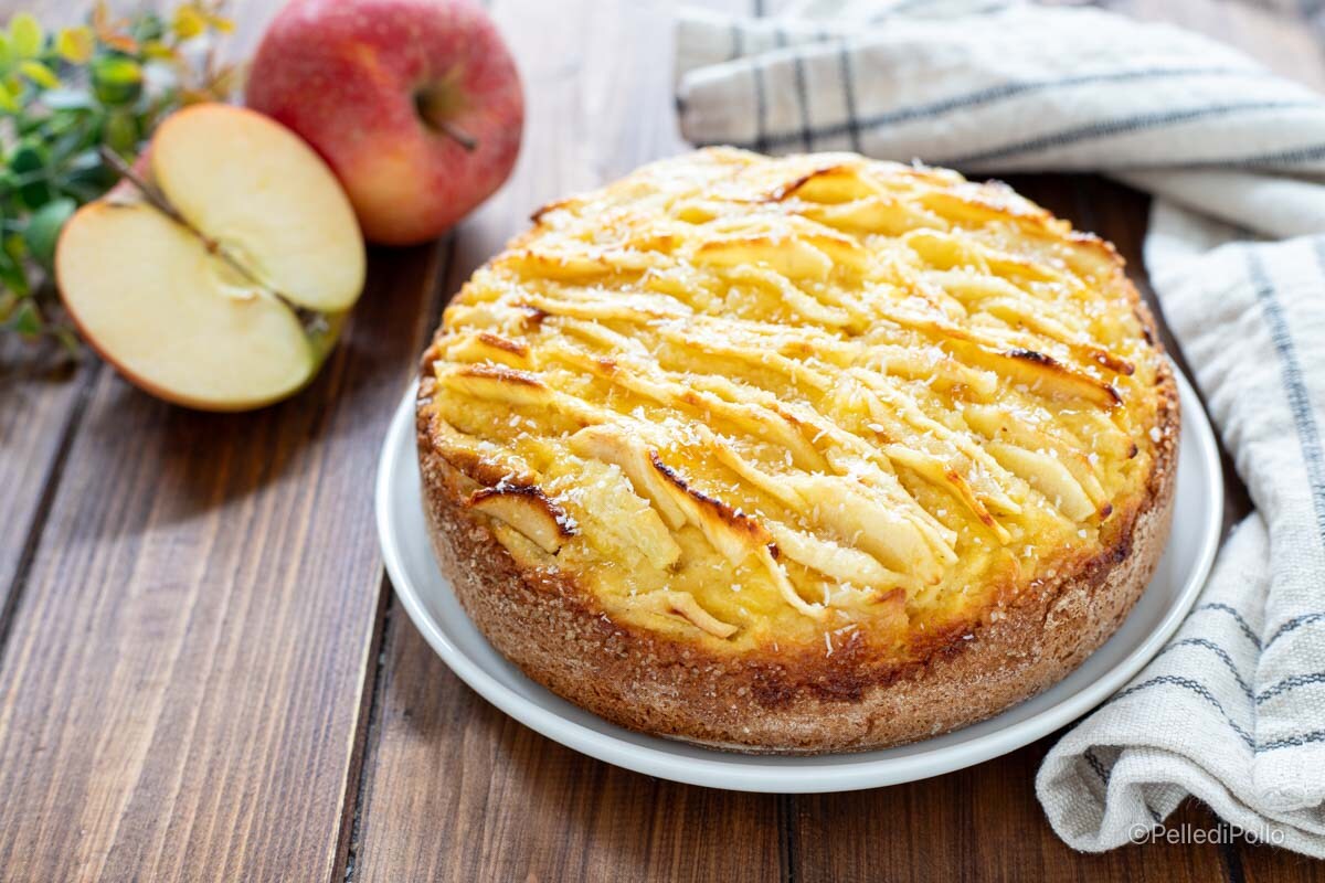 Tarta de manzana y coco