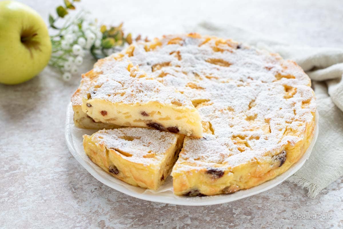 Tarta de sémola y manzanas