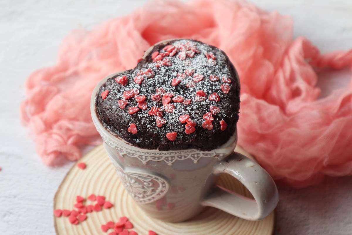 Tarta en taza San Valentín