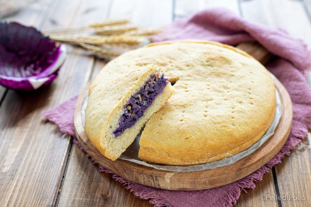 tarta rústica con col lombarda