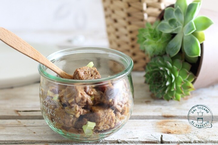 Tempeh en cocción en tarro