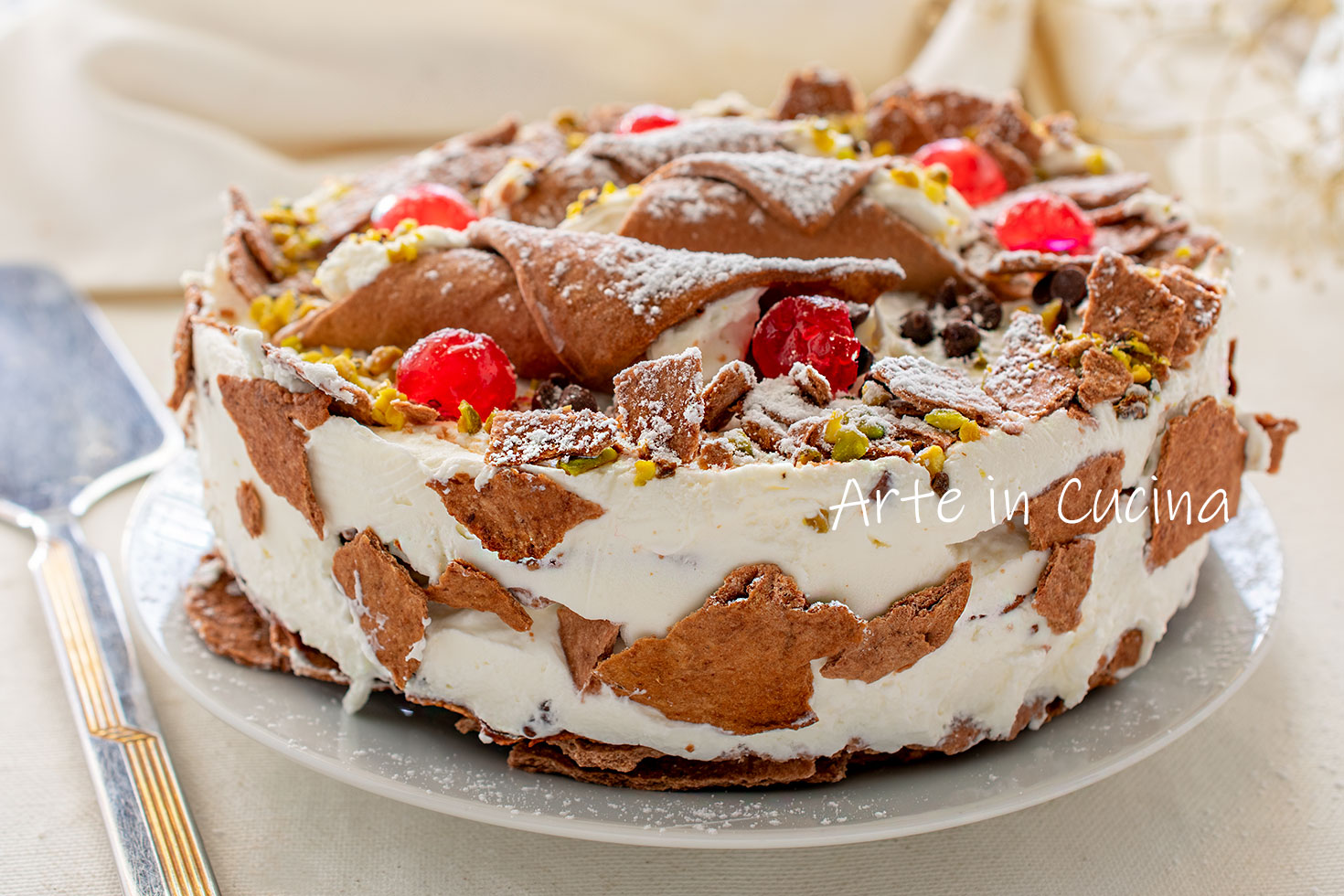 Tarta cannolo siciliano semifreddo