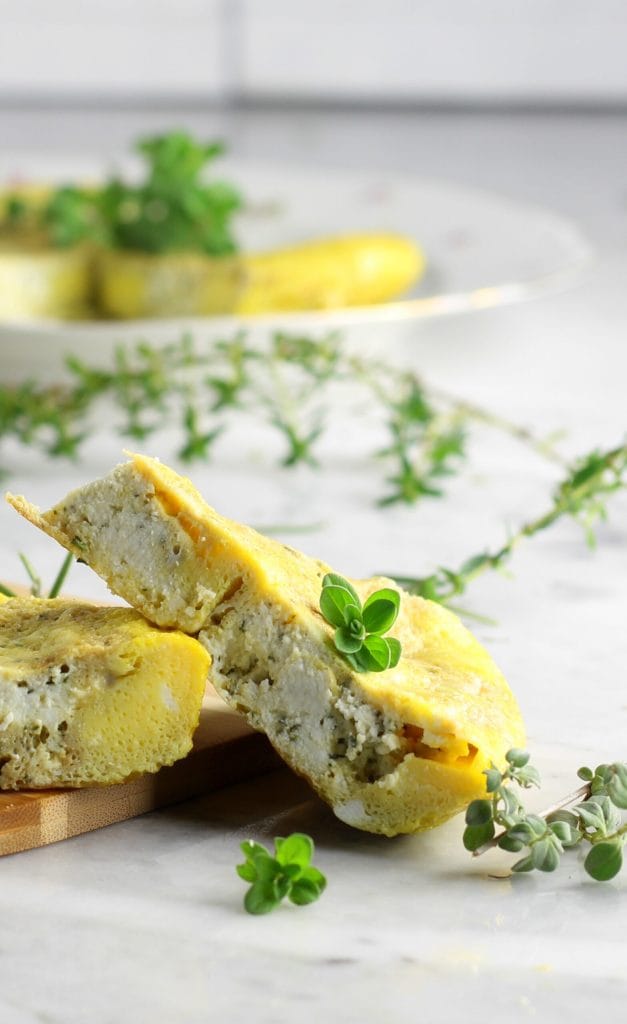 Tortilla con ricotta y hierbas aromáticas