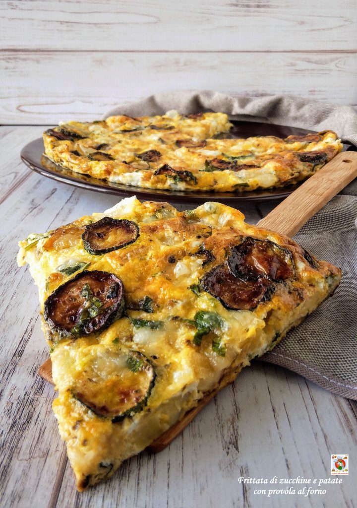 tortilla de calabacín y patatas con provola al horno v1