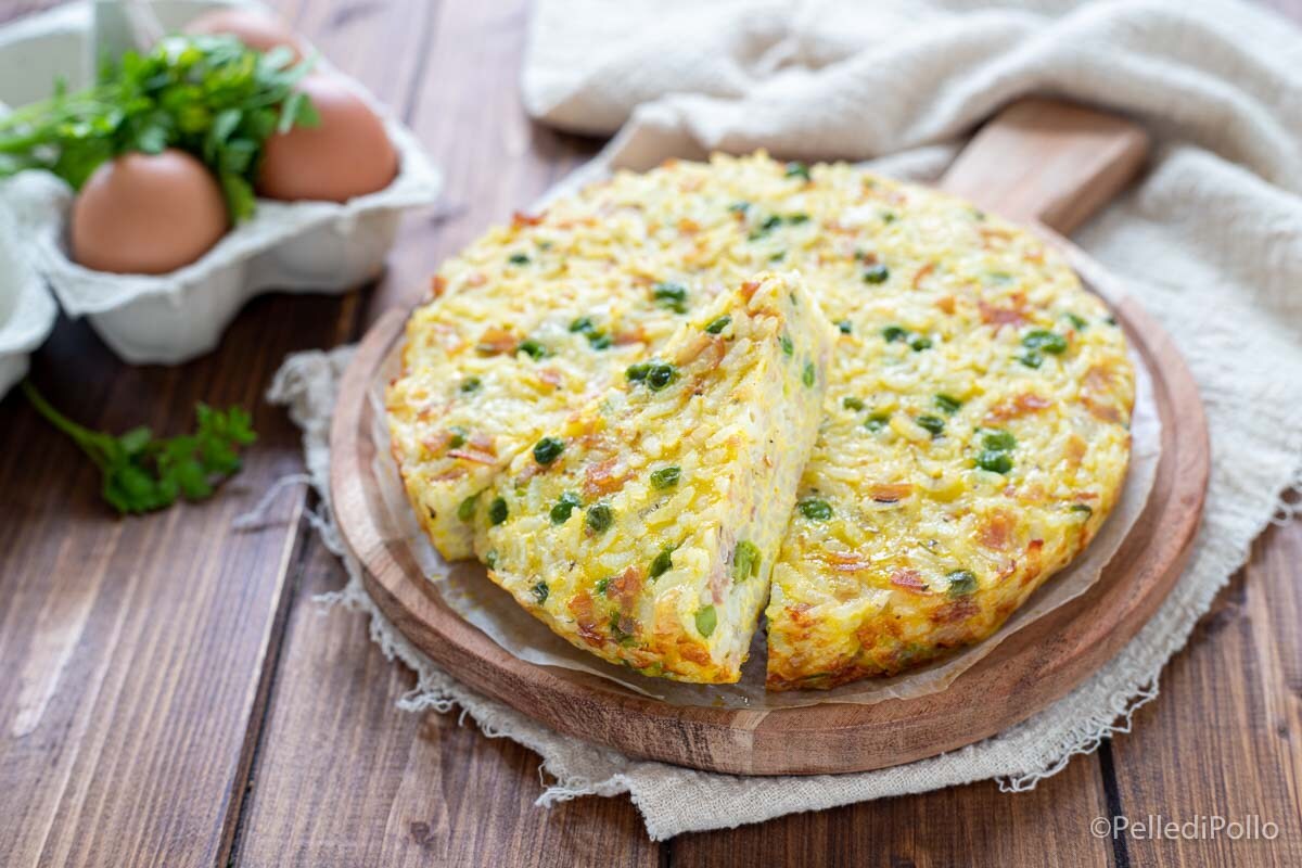 Tortilla de arroz al horno