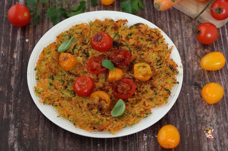 Pastel de verduras en sartén