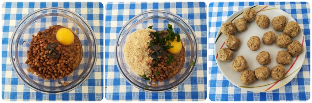 ALBÓNDIGAS de LENTEJAS en SALSA