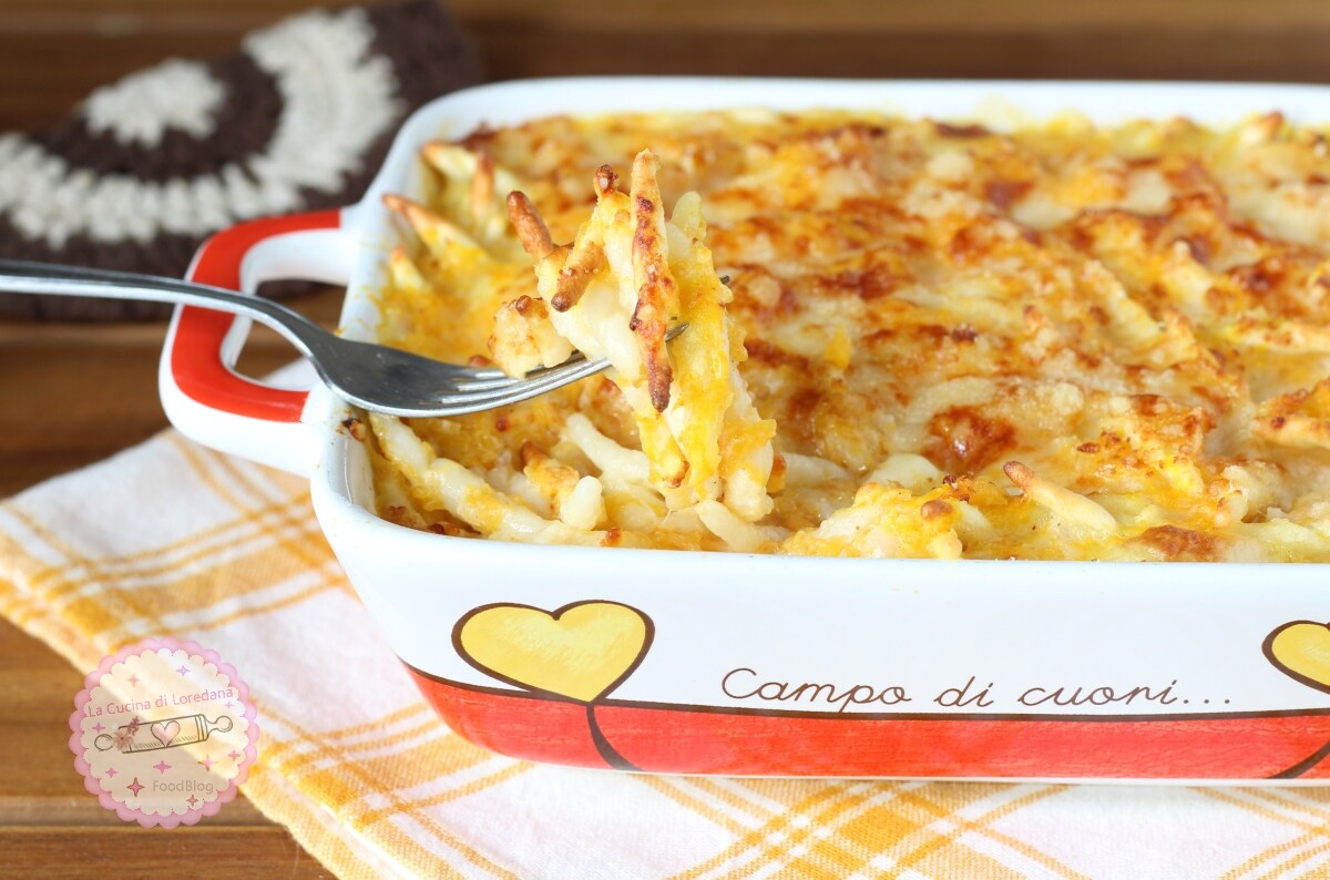TROFIE Y CALABAZA AL HORNO