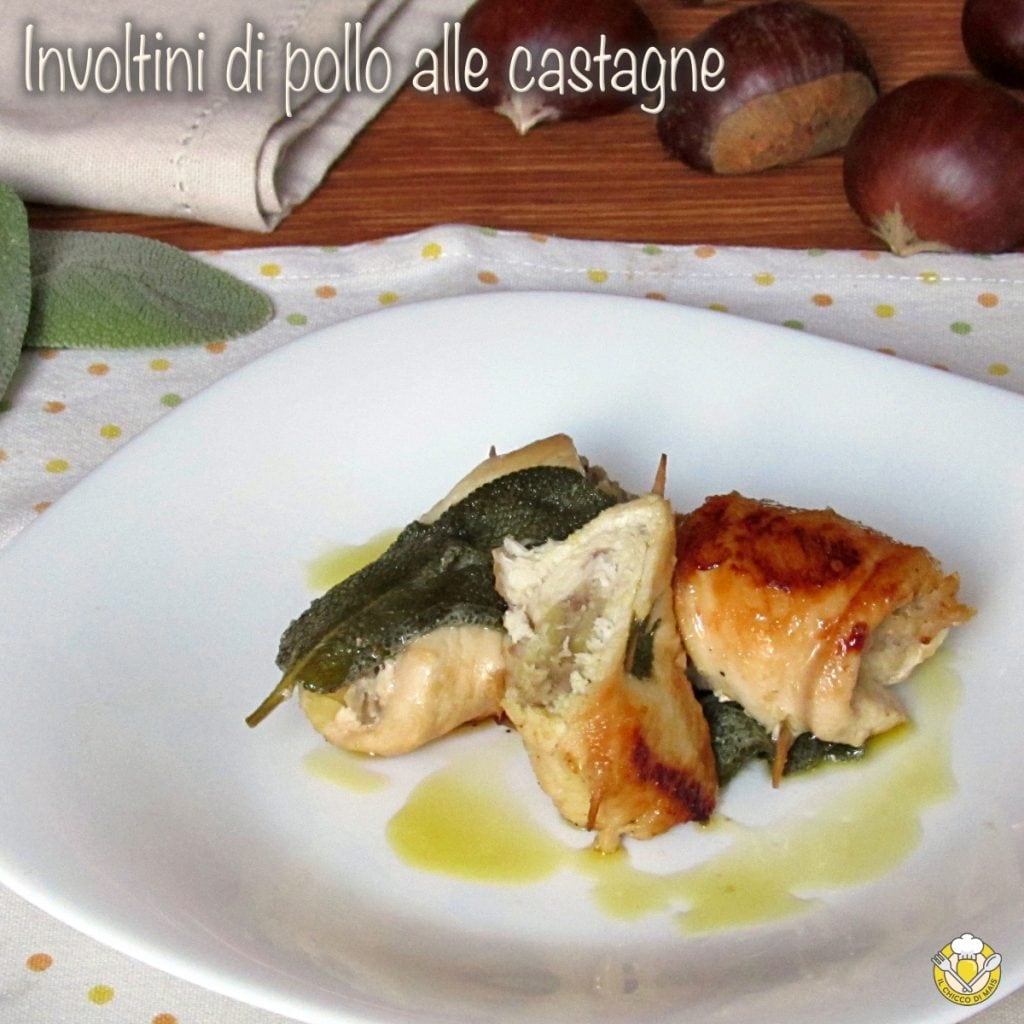 v_ Rollitos de pollo con castañas y salchicha cocidos con cerveza receta sabrosa el chicco di mais