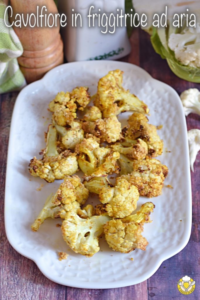 v_ cimas de coliflor en freidora de aire con especias y pan rallado receta sana y rápida el chicco di mais