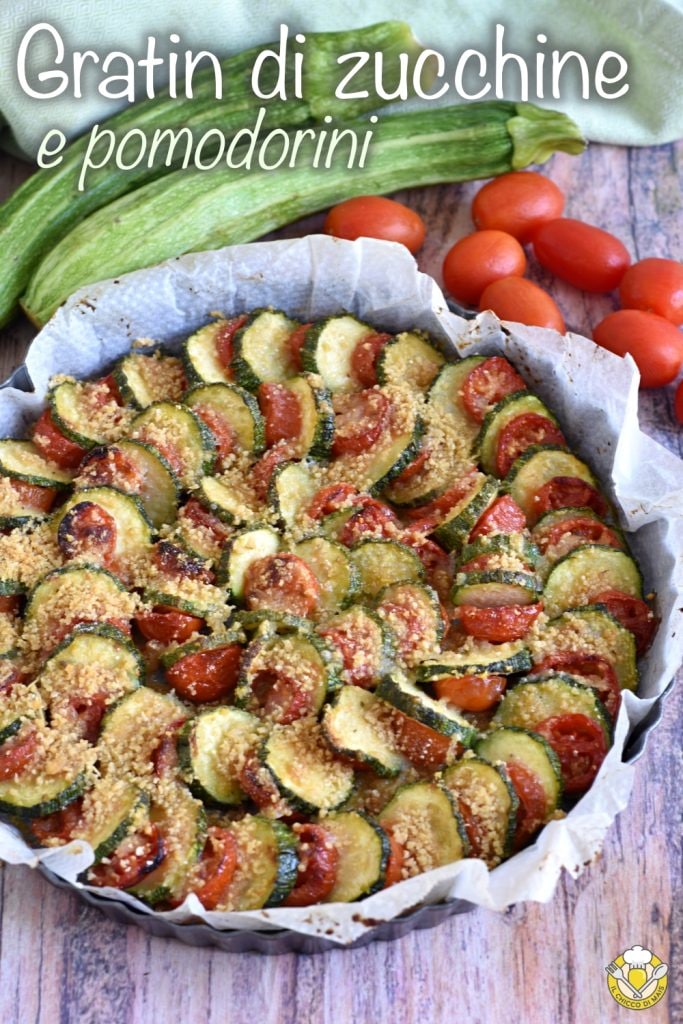 v_ gratén de calabacines y tomatitos receta guarnición sabrosa al horno tipo ratatouille el chicco di mais