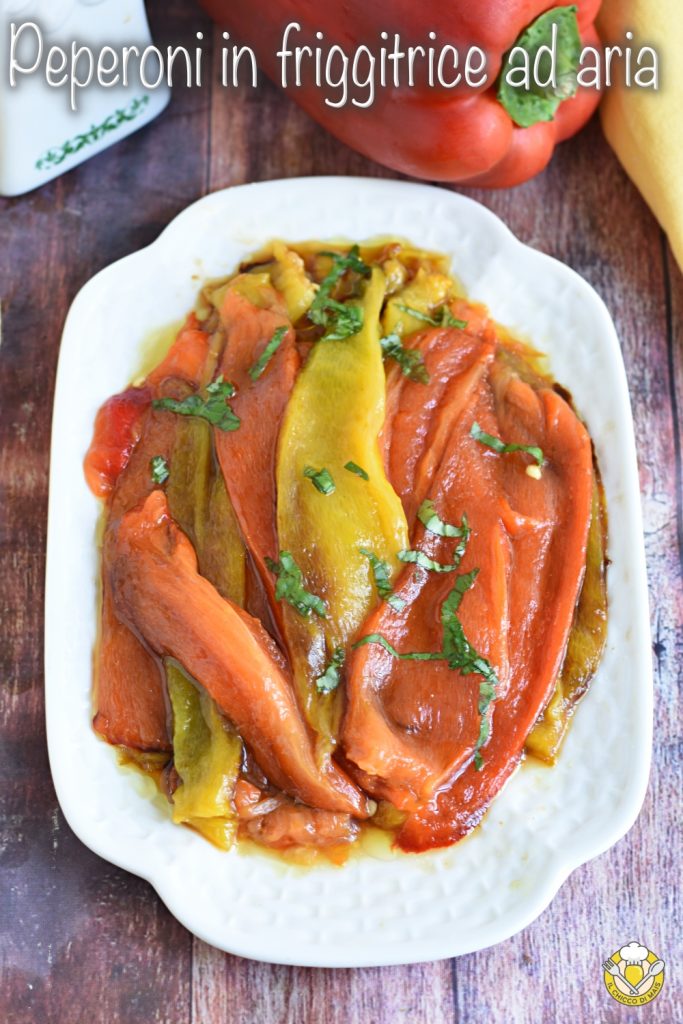 v_ pimientos asados en freidora de aire receta de verano sin horno en pocos minutos el grano de maíz