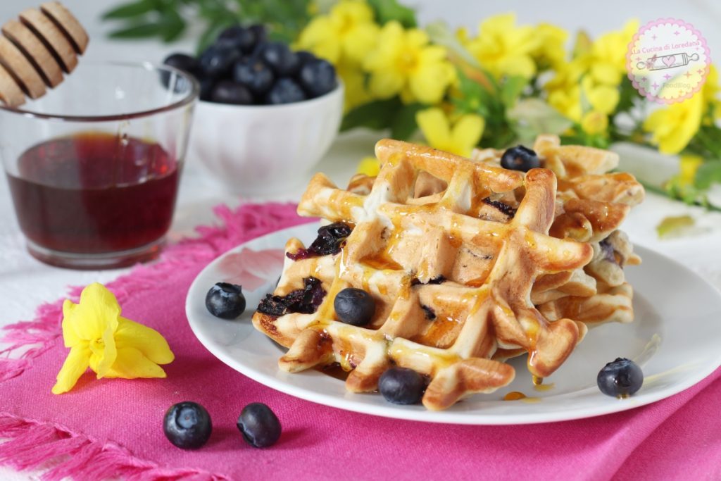 waffle de arándanos