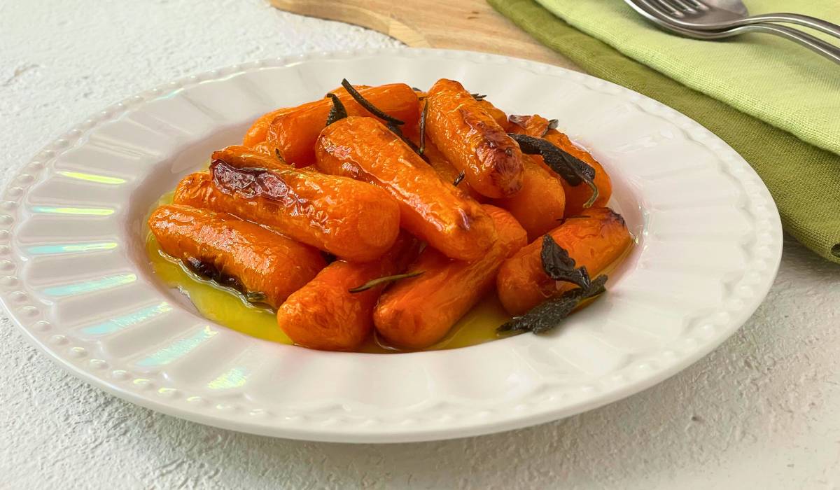 Zanahorias asadas en la freidora de aire