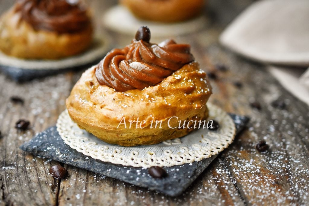 Zeppole al café y crema de chocolate vickyart arte en cocina
