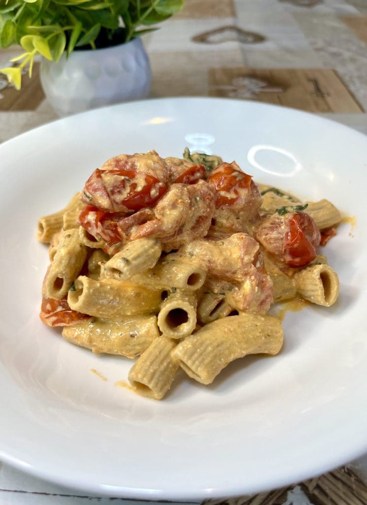 pasta feta tomatitos freidora de aire