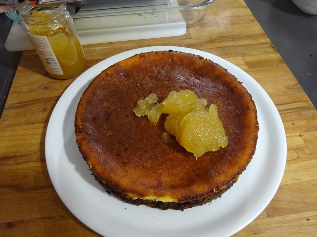 Cheesecake horneada al limón