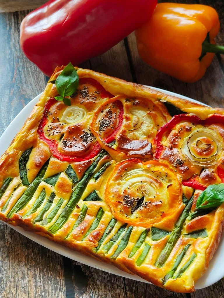 Tortilla al horno con verduras