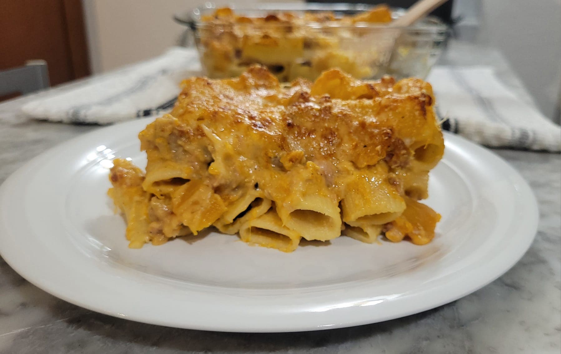 Pasta de Calabaza y Salchicha en freidora de aire