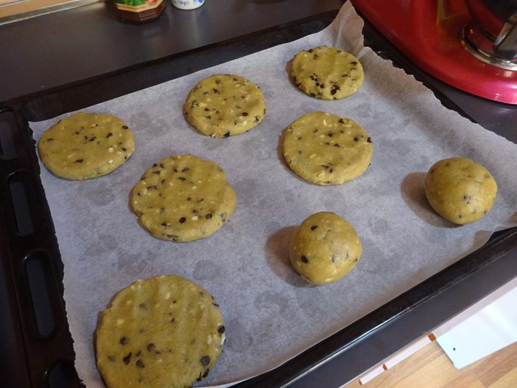 Galletas de centeno y gotas de chocolate