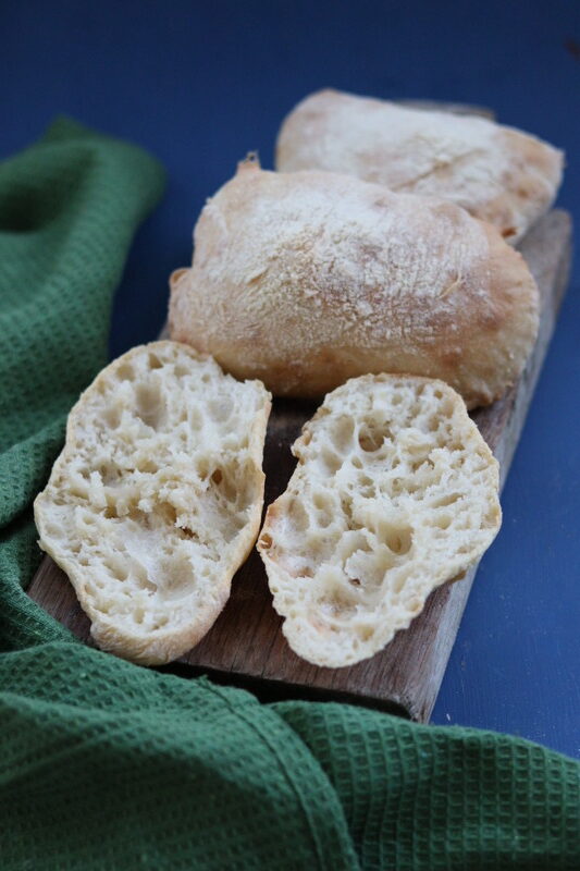 PAN CIABATTA CON MASA MADRE DE LAS ABUELAS