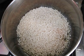 Risotto con almejas y mejillones