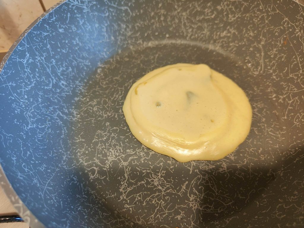Pancake corazón de pistacho